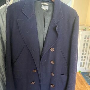 Gant Rugger men wool coat overcoat topcoat peacoat size L Large